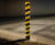 Black and Yellow service yard bollard 1