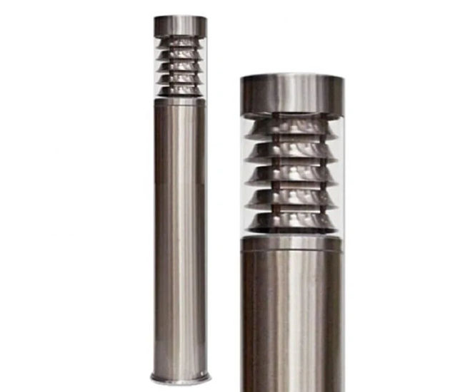 Stainless steel dusk to dawn illuminated bollard with photocell sensor