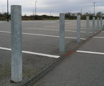 Galvanised steel flat top bollards