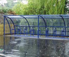 Solent Open Access Shelter - steel cycle shelter for outdoor bike storage