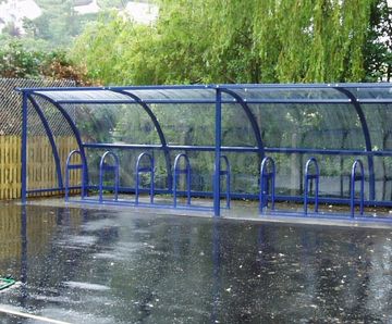 Solent Open Access Shelter - steel cycle shelter for outdoor bike storage