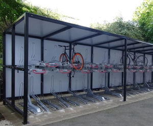 Avon Shelter For 2-Tier Racks - steel outdoor bike storage