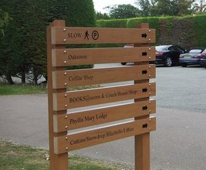Ladder Sign - recycled plastic wood effect outdoor signage