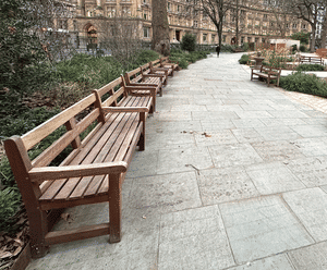 Premium Greenwich Benches for Finsbury Circus Garden Project
