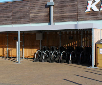 Cycle parking hub for Dalton Park Outlet & Outdoors