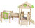 J49262 wooden multiplay tower with slide and tunnel 0