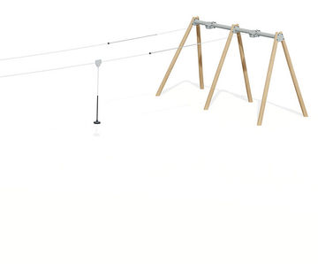 J521 Wooden cable way flying fox for natural slopes