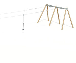 J521 Wooden cable way flying fox for natural slopes