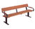 Bramley Seat - timber outdoor bench with metal frame for public spaces 0