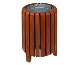 Timber and steel litter bins - outdoor bins made from timber and steel - on this page
