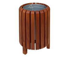 Timber and steel litter bins - outdoor bins made from timber and steel