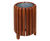 Timber and steel litter bins - outdoor bins made from timber and steel 0