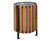 Timber and steel litter bins - outdoor bins made from timber and steel 1