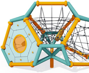 J6101 -  geometric steel and rope climbing frame