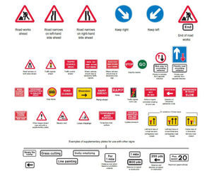 Street Work Temporary Signage - metal roadwork signs with frames