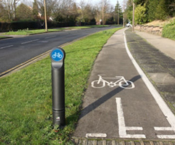 Linsign 150 - plastic traffic bollard for road safety and access control