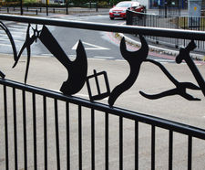 Bespoke Guardrail - custom metal safety railing for public walkways