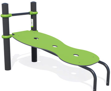 J5441 Bench - outdoor sit up and ab exercise station