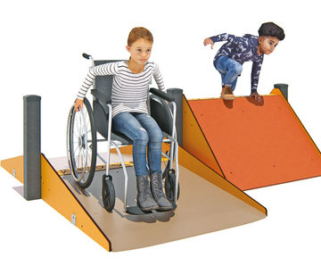 J5929® Inclusive Slopes Outdoor Ninja Trail - parkour ramp
