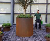 Atlas (CT) Planter - corten steel outdoor garden plant container - on this page