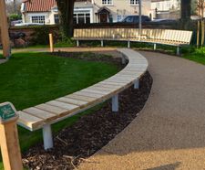 Spalding curved seating