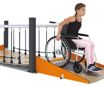J5933® Inclusive Wobbly Bridge - playground balance bridge for children