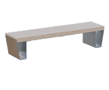 Fold - stainless steel and hardwood outdoor bench - on this page