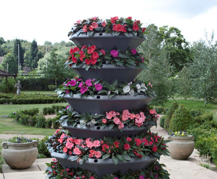 Pagoda Tower Planter - self-watering tiered outdoor planter