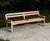 Tee - stainless steel and timber outdoor seat with back and arm rests 1