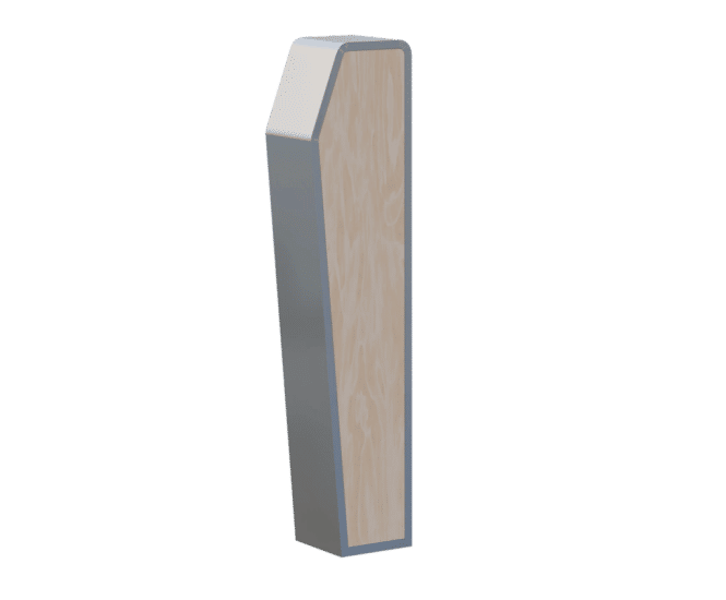 Fold - bespoke stainless steel and timber bollard