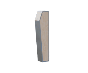 Fold - bespoke stainless steel and timber bollard