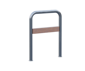 Tubular - stainless steel cycle stand and wood insert