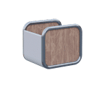 Tubular - stainless steel and timber outdoor planter