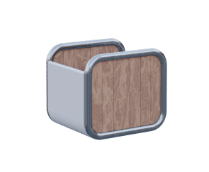 Tubular - stainless steel and timber outdoor planter