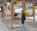 Distorting Mirror - double sided outdoor sensory mirror for playgrounds