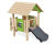 J49261 Musical Playhouse - wooden playhouse with slide 1