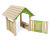 J49260 wooden playhouse hut with musical panel 0