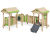 J49254 - Robinia timber multi play structure with slide and sensory panels 0