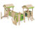 J49254 - Robinia timber multi play structure with slide and sensory panels 1