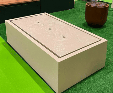 Premium Rectangle Water Table - fibreglass outdoor garden water feature