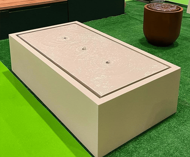 Premium Rectangle Water Table - fibreglass outdoor garden water feature