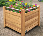 Stanton Planter - Iroko and steel outdoor planter