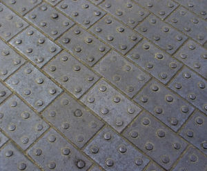 Tactile Paver Units - clay paving for accessible pedestrian crossings