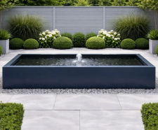 Rectangular Raised Pond - outdoor freestanding stone effect pond