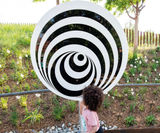 Rotating Disc: Spiral - outdoor metal spinning sensory playground toy - on this page