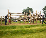 Climbing Structure 07 - wooden playground climbing frame for children