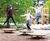 Jumping Disc - round spring platform for children's playgrounds 0