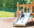 Platform House 4904 - small larch playhouse with slide for playgrounds 2