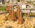 Small Pyramid Tower - steel and larch playground climbing structure 2
