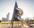 Small Pyramid Tower - steel and larch playground climbing structure 3